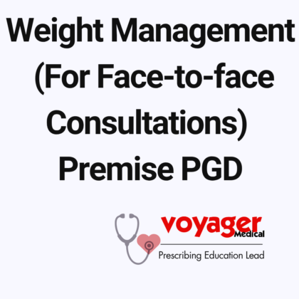 Weight Management  (For Face-to-face Consultations) Premise PGD